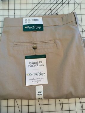 Men's Relaxed Fit Khaki Chino Pants - Tan